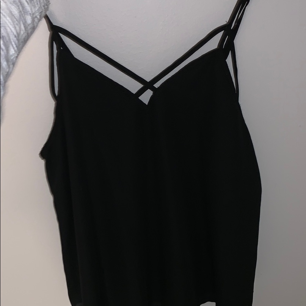 Brandy Melville v neck tank criss cross detail